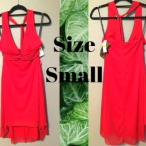 Red Halter Cocktail Dress Size SM